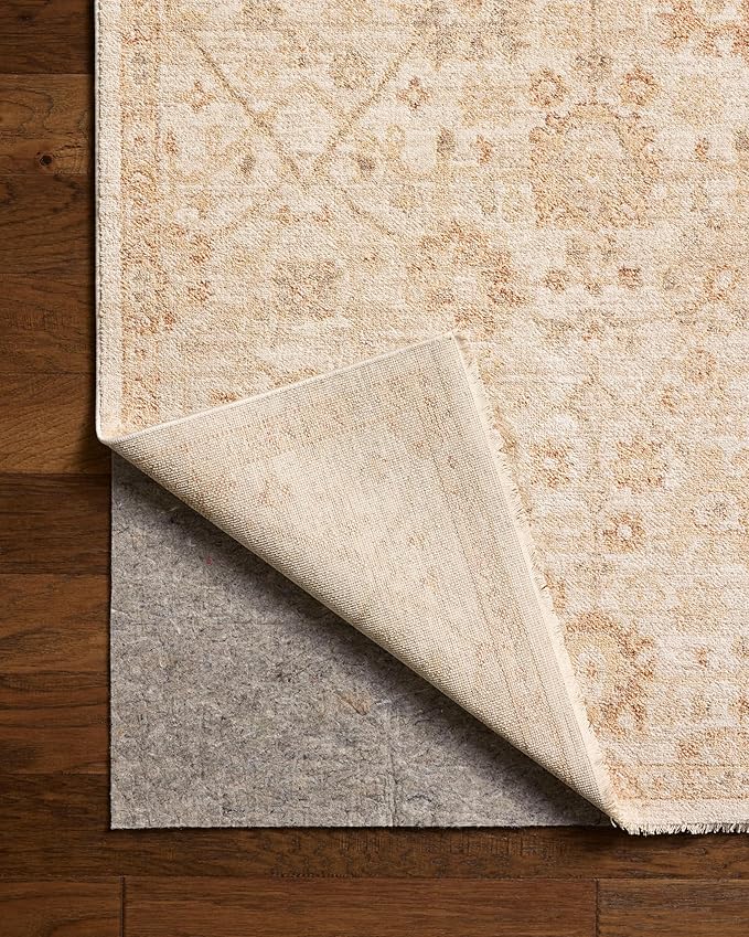 Loloi Chris Loves Julia Palma Collection PLM-04 Natural/Spice 7'-10" x 10' Area Rug Vintage Style Boho Living Room Bedroom Carpet