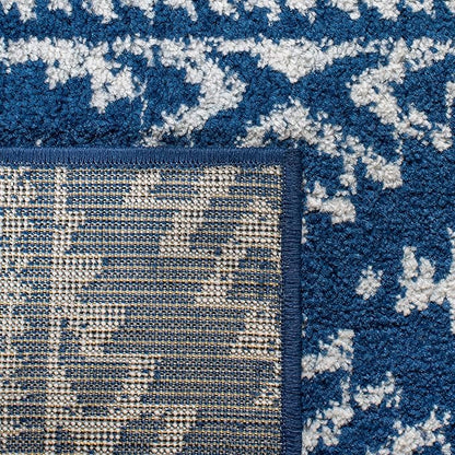 SAFAVIEH Tulum Collection Runner Rug - 2' x 9', Navy & Ivory, Moroccan Boho Tribal Design, Non-Shedding & Easy to Clean, Ideal for Living Room, Hallway, Foyer, Entryway, Bedroom (TUL272N)