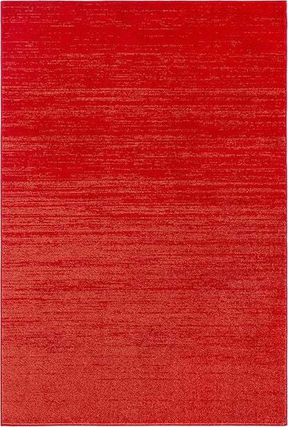 SAFAVIEH Adirondack Collection Accent Rug - 4'5" x 6'5", Red & Grey, Modern Ombre Design, Non Shedding & Easy to Clean, Ideal for Living Room, Bedroom, Office, Dining Space (ADR113Q)