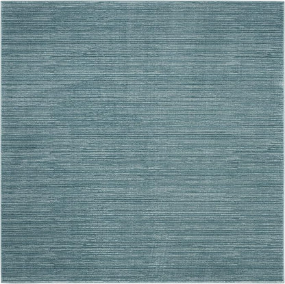 SAFAVIEH Vision Collection Area Rug - 9' Square, Aqua, Modern Ombre Design, Non-Shedding & Easy to Clean, Ideal for Living Room, Bedroom, Dining Space (VSN606B)