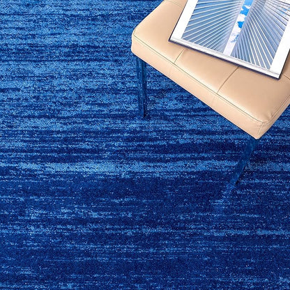 SAFAVIEH Adirondack Collection Area Rug - 12' Square, Light Blue & Dark Blue, Modern Ombre Design, Non Shedding & Easy to Clean, Ideal for Living Room, Bedroom, Office, Dining Space (ADR113F)