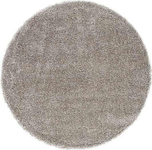 SAFAVIEH Milan Shag Collection 11' Round Grey SG180 Solid Non-Shedding Living Room Bedroom Dining Room Entryway Plush 2-inch Thick Area Rug