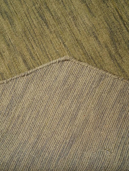 Hand Knotted Loom Wool ECO-Friendly Area Rugs - 8'x8', Octagon, Green Color, Solid Plain Design, High Pile Thick Handmade Anti Skid Area Rugs for Living Room, Bed Room (L00111)