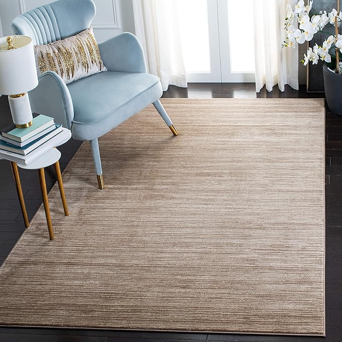 SAFAVIEH Area Rug 4x6 - Vision Collection - Light Brown, Modern Ombre Design, Non-Shedding & Easy to Clean, Ideal for Living Room, Bedroom, Dining Space (VSN606C)