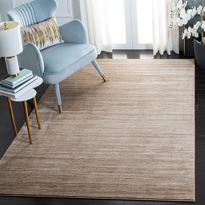 SAFAVIEH Area Rug 4x6 - Vision Collection - Light Brown, Modern Ombre Design, Non-Shedding & Easy to Clean, Ideal for Living Room, Bedroom, Dining Space (VSN606C)