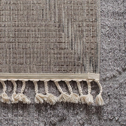 SAFAVIEH Marrakesh Collection Runner Rug - 2'2" x 12', Grey, Moroccan Boho Tribal Tassel Design, Non-Shedding & Easy Care, Ideal for High Traffic Areas in Living Room, Bedroom (MRK517F)