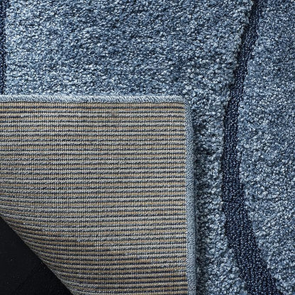 SAFAVIEH Florida Shag Collection Runner Rug - 2'3" x 9', Light Blue & Blue, Non-Shedding & Easy Care, 1.2-inch Thick Ideal for High Traffic Areas in Living Room, Bedroom (SG471-6065)