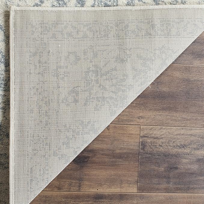 SAFAVIEH Adirondack Collection Area Rug - 5'1" x 7'6", Ivory & Slate, Distressed Vintage Floral Design, Non-Shedding & Easy to Clean, Ideal for Living Room, Bedroom, Dining Space (ADR109S)