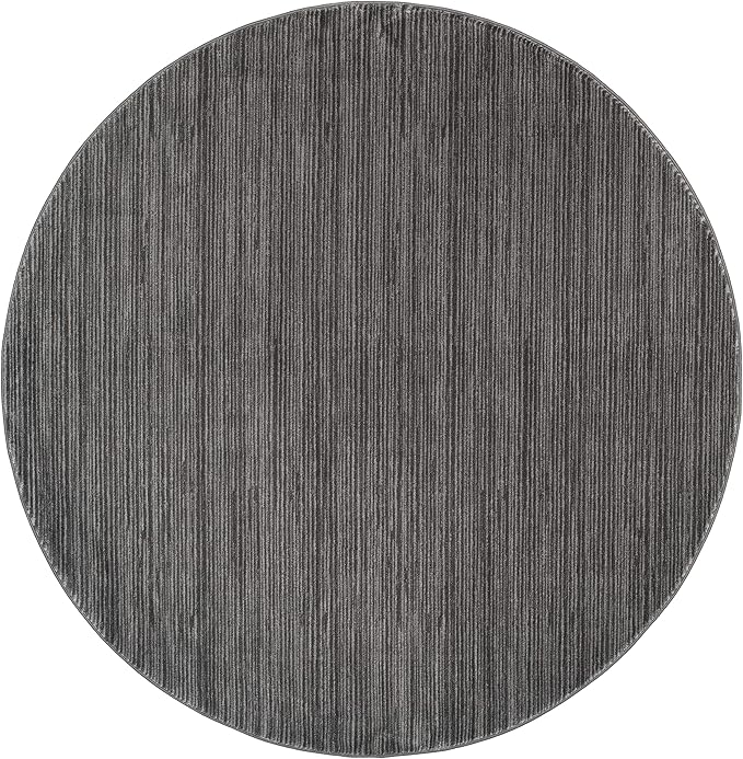 SAFAVIEH Vision Collection Area Rug - 5' Round, Grey, Modern Ombre Design, Non-Shedding & Easy to Clean, Ideal for Living Room, Bedroom, Dining Space (VSN606D)