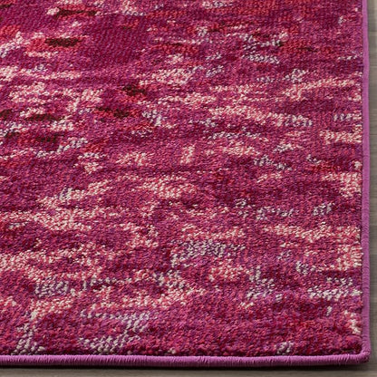 SAFAVIEH Monaco Collection Runner Rug - 2'2" x 10', Fuchsia, Boho Chic Abstract Watercolor Design, Non-Shedding & Easy Care, Ideal for High Traffic Areas in Living Room, Bedroom (MNC225F)