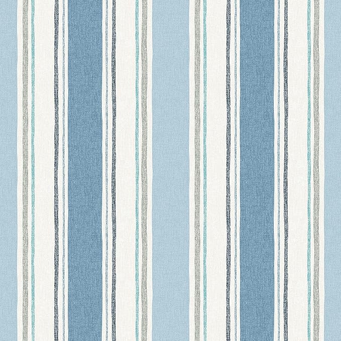 Arden Outdoor Dining Chair Cushion, 20 x 20, Rain-Proof, Fade Resistant, French Blue Linen Stripe