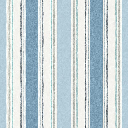 Arden Foam Outdoor Round Back Seat Cushion, 20 x 19, Made with ProFoam, Rain-Proof, Fade Resistant, French Blue Linen Stripe