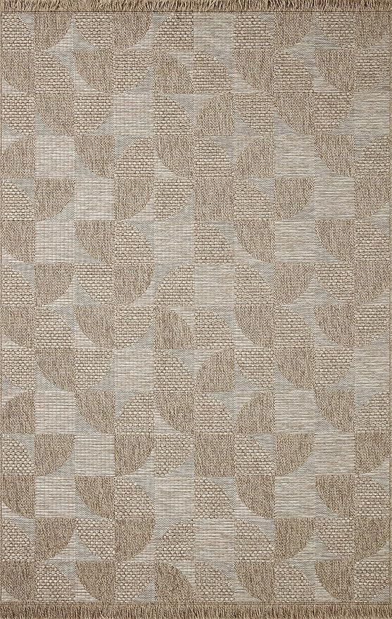 Loloi Dawn Collection Indoor/Outdoor DAW-08 Beige 8'-10" x 12'-2" Area Rug