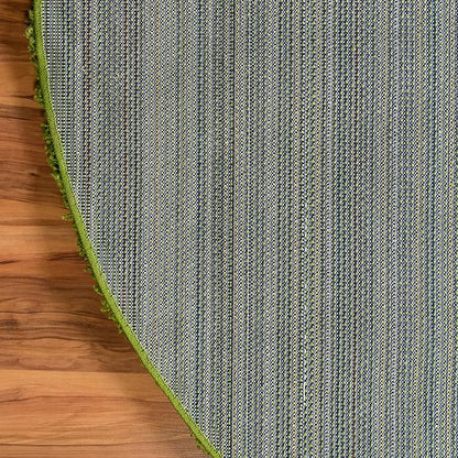 Unique Loom Solid Shag Collection Area Rug (4' 1" Round, Grass Green)