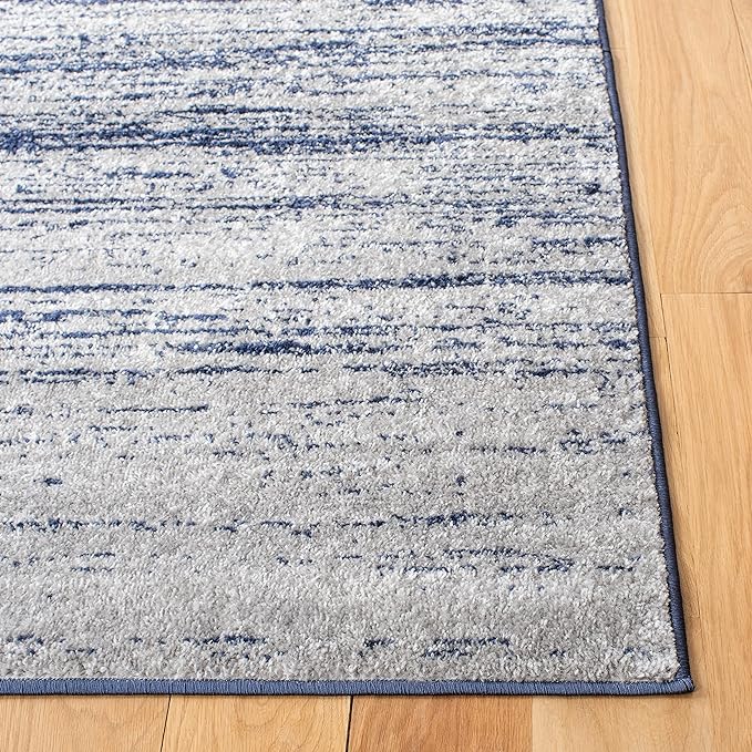 SAFAVIEH Adirondack Collection Runner Rug - 2'6" x 14', Navy & Grey, Modern Ombre Design, Non Shedding & Easy to Clean, Ideal for Hallway, Foyer, Kitchen, Entryway, Bedroom (ADR113E)