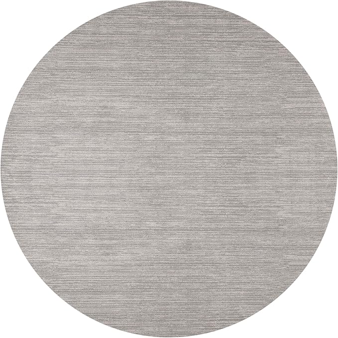 SAFAVIEH Vision Collection Area Rug - 9' Round, Silver, Modern Ombre Design, Non-Shedding & Easy to Clean, Ideal for Living Room, Bedroom, Dining Space (VSN606G)