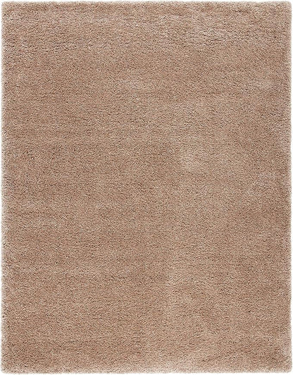 SAFAVIEH Milan Shag Collection X-Large Area Rug - 11' x 16', Dark Beige, Solid Design, Non-Shedding & Easy Care, 2-inch Thick Ideal for High Traffic Areas in Living Room, Bedroom (SG180-1414)