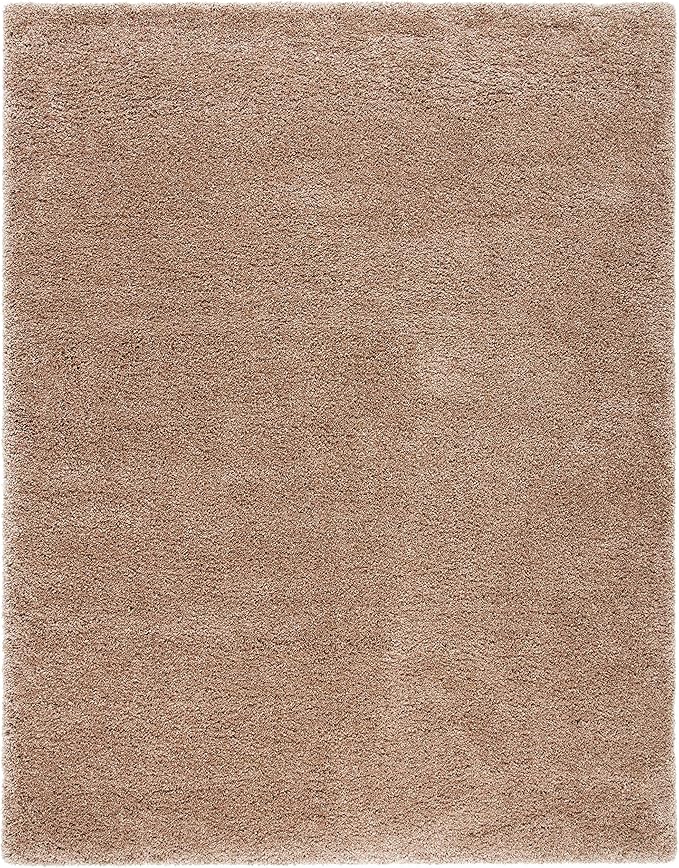 SAFAVIEH Milan Shag Collection Area Rug - 10' x 14', Dark Beige, Solid Design, Non-Shedding & Easy Care, 2-inch Thick Ideal for High Traffic Areas in Living Room, Bedroom (SG180-1414)