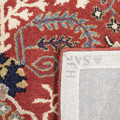 SAFAVIEH Antiquity Collection Runner Rug - 2'3" x 16', Red & Multi, Handmade Traditional Oriental Wool, Ideal for High Traffic Areas in Living Room, Bedroom (AT64A)