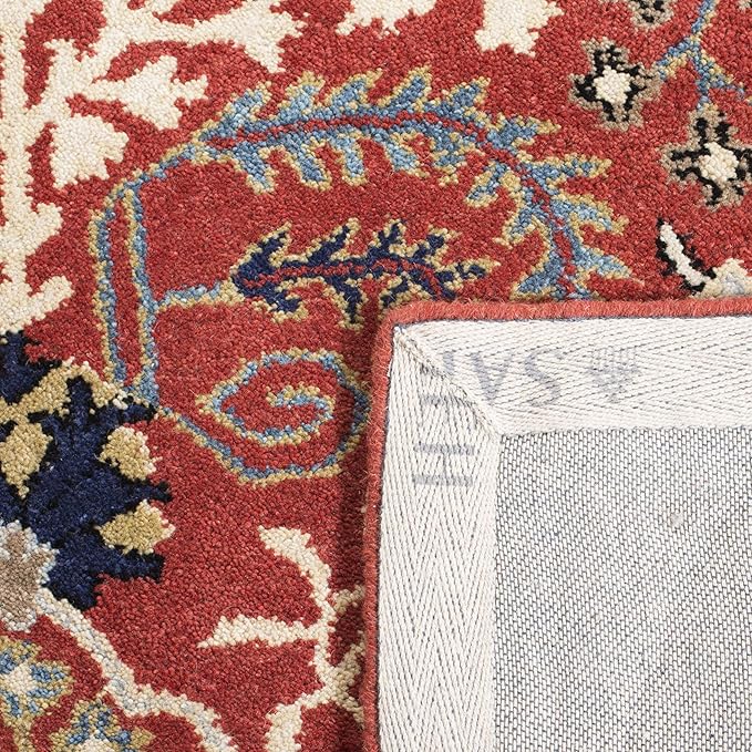 SAFAVIEH Antiquity Collection Runner Rug - 2'3" x 10', Red & Multi, Handmade Traditional Oriental Wool, Ideal for High Traffic Areas in Living Room, Bedroom (AT64A)