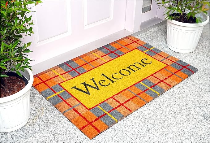 Calloway Mills Fall Plaid Doormat (Multi, 24" x 36" x 0.60")
