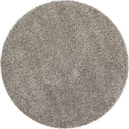 SAFAVIEH Milan Shag Collection 8' Round Grey SG180 Solid Non-Shedding Living Room Bedroom Dining Room Entryway Plush 2-inch Thick Area Rug
