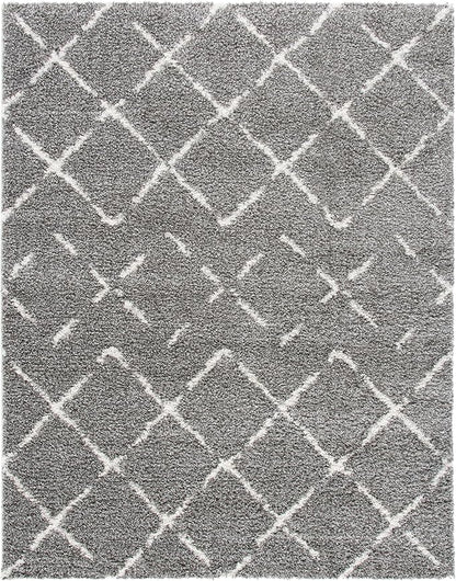 SAFAVIEH Area Rug 10x14 - Arizona Shag Collection - Large - Brown & Ivory, Moroccan Design, Non-Shedding & Easy to Clean, Ideal for Living Room, Bedroom, Dining Space (ASG743B)
