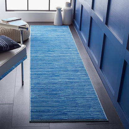 SAFAVIEH Vision Collection Runner Rug - 2'2" x 16', Blue, Modern Ombre Design, Non-Shedding & Easy to Clean, Ideal for Foyer, Hallway, Bedroom (VSN606M)