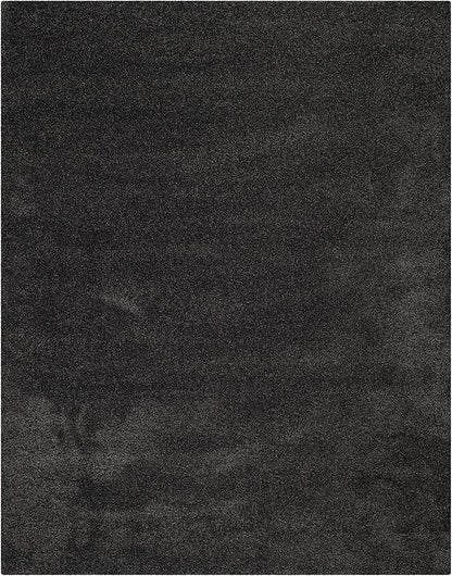 SAFAVIEH Milan Shag Collection Area Rug - 8' x 10', Dark Grey, Solid Design, Non-Shedding & Easy Care, 2-inch Thick Ideal for High Traffic Areas in Living Room, Bedroom (SG180-8484)