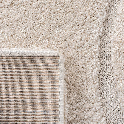 SAFAVIEH Florida Shag Collection Accent Rug - 3'3" x 5'3", Creme & Creme, Non-Shedding & Easy Care, 1.2-inch Thick Ideal for High Traffic Areas in Entryway, Living Room, Bedroom (SG471-1111)