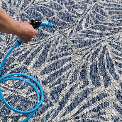 Keen Home Design Terrace Outdoor Area Rug - 5x8 Washable Indoor/Outdoor Rug for Patio, Kitchen, Balcony, Beach, Garden, Deck and Porch, Size: 5'3"x7'7"