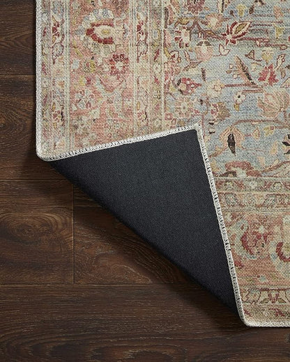 Loloi Adrian Collection ADR-06 Ocean/Clay 8'-6" x 11'-6", .19" Thick Area Rug