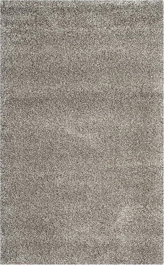 SAFAVIEH Milan Shag Collection X-Large Area Rug - 11' x 16', Grey, Solid Design, Non-Shedding & Easy Care, 2-inch Thick Ideal for High Traffic Areas in Living Room, Bedroom (SG180-8080)