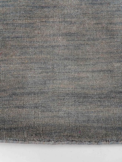 Hand Knotted Loom Wool ECO-Friendly Area Rugs - 10'x10', Octagon, Light Blue Color, Solid Plain Design, High Pile Handmade Anti Skid Area Rugs for Living Room, Bed Room (L00111)