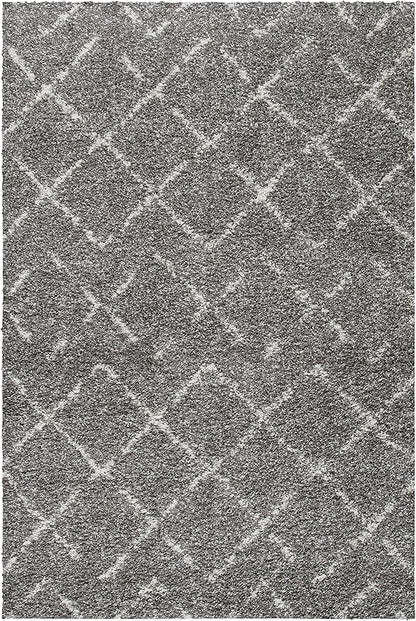 SAFAVIEH Area Rug 4x6 - Arizona Shag Collection - Brown & Ivory, Moroccan Design, Non-Shedding & Easy to Clean, Ideal for Living Room, Bedroom, Dining Space (ASG743B)