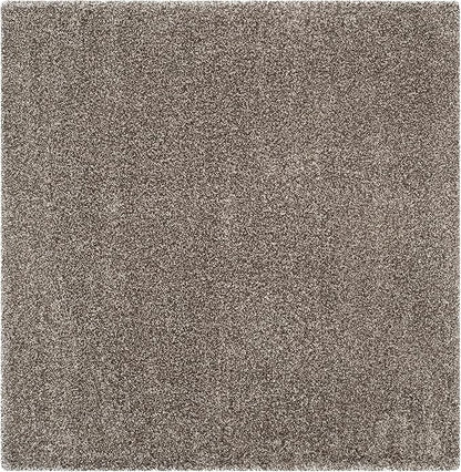 SAFAVIEH Milan Shag Collection Area Rug - 11' Square, Grey, Solid Design, Non-Shedding & Easy Care, 2-inch Thick Ideal for High Traffic Areas in Living Room, Bedroom (SG180-8080)