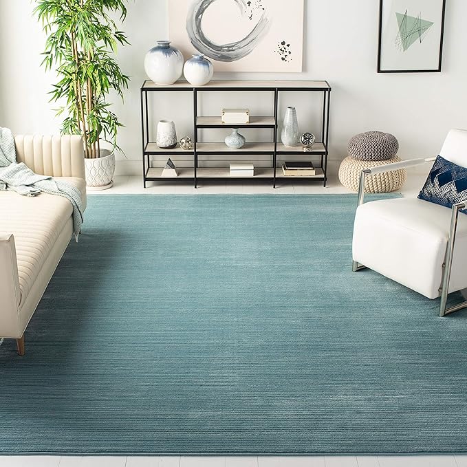 SAFAVIEH Area Rug 9x12 - Vision Collection - Large - Aqua, Modern Ombre Design, Non-Shedding & Easy to Clean, Ideal for Living Room, Bedroom, Dining Space (VSN606B)