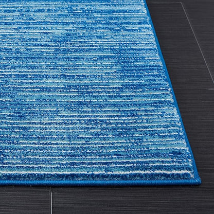 SAFAVIEH Vision Collection Runner Rug - 2'2" x 8', Blue, Modern Ombre Design, Non-Shedding & Easy to Clean, Ideal for Entryway, Foyer, Bedroom, Hallway (VSN606M)