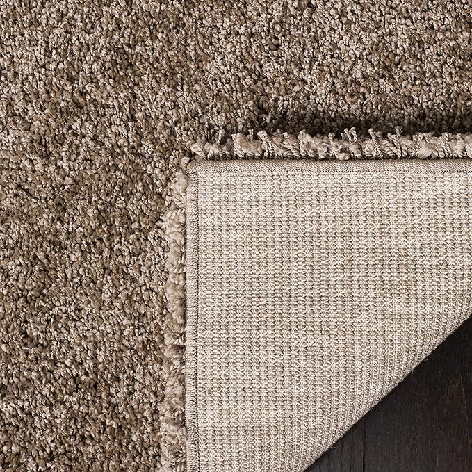 SAFAVIEH Milan Shag Collection Area Rug - 8'6" x 12', Dark Beige, Solid Design, Non-Shedding & Easy Care, 2-inch Thick Ideal for High Traffic Areas in Living Room, Bedroom (SG180-1414)