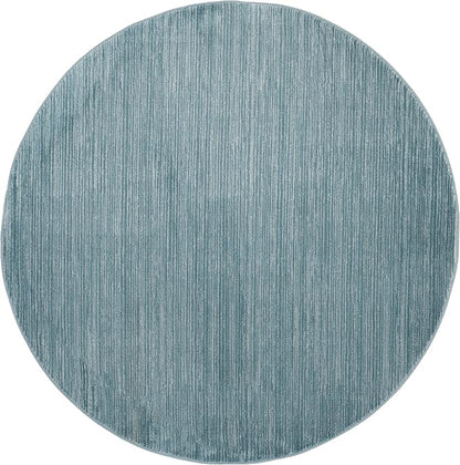 SAFAVIEH Vision Collection Area Rug - 4' Round, Aqua, Modern Ombre Design, Non-Shedding & Easy to Clean, Ideal for Living Room, Bedroom, Dining Space (VSN606B)