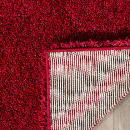 SAFAVIEH Milan Shag Collection Area Rug - 5'1" x 8', Red, Solid Design, Non-Shedding & Easy Care, 2-inch Thick Ideal for High Traffic Areas in Living Room, Bedroom (SG180-4040)