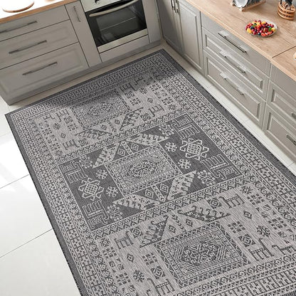 Keen Home Design Terrace Outdoor Throw Rug - 3x5 Washable Indoor/Outdoor Rug for Patio, Kitchen, Balcony, Beach, Garden, Deck and Porch, Size: 3'x5'