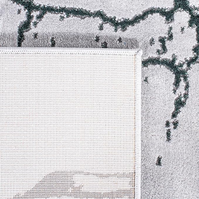 SAFAVIEH Craft Collection Area Rug - 6'7" x 9', Grey & Green, Modern Abstract Design, Non-Shedding & Easy Care, Ideal for High Traffic Areas in Living Room, Bedroom (CFT877Y)