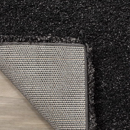 SAFAVIEH Milan Shag Collection Area Rug - 8' x 10', Dark Grey, Solid Design, Non-Shedding & Easy Care, 2-inch Thick Ideal for High Traffic Areas in Living Room, Bedroom (SG180-8484)