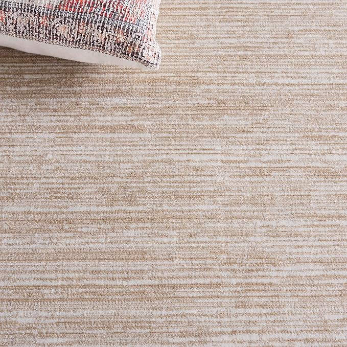 SAFAVIEH Vision Collection Area Rug - 8' Square, Cream, Modern Ombre Design, Non-Shedding & Easy to Clean, Ideal for Living Room, Bedroom, Dining Space (VSN606F)