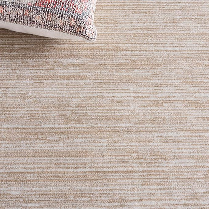 SAFAVIEH Vision Collection Area Rug - 8' Square, Cream, Modern Ombre Design, Non-Shedding & Easy to Clean, Ideal for Living Room, Bedroom, Dining Space (VSN606F)