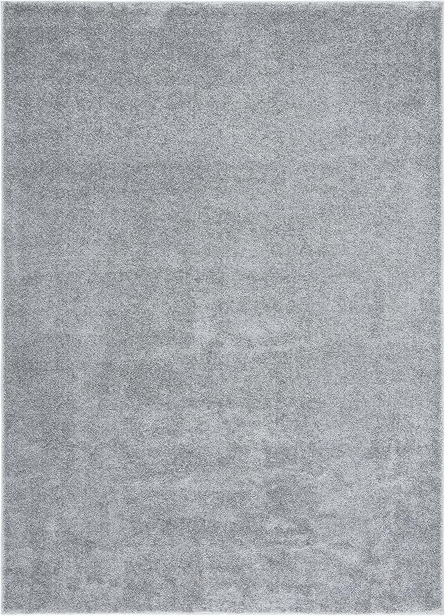 SAFAVIEH Plain and Solid Collection Accent Rug - 4'5" x 6'5", Grey, Non-Shedding & Easy Care, Ideal for High Traffic Areas in Entryway, Living Room, Bedroom (PNS320-4410)
