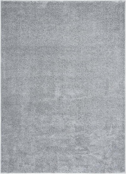 SAFAVIEH Plain and Solid Collection Accent Rug - 4'5" x 6'5", Grey, Non-Shedding & Easy Care, Ideal for High Traffic Areas in Entryway, Living Room, Bedroom (PNS320-4410)
