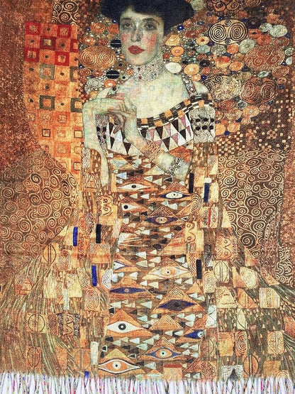 VENVSBEE Reversible Scarf Soft Large Shawl Wrap Blanket Double Sided Art Print Warm Pashmina Stoles Klimt Van Gogh Gifts