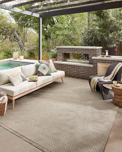 Loloi Dawn Collection Indoor/Outdoor DAW-02 Tan 6'-4" x 9'-2" Area Rug